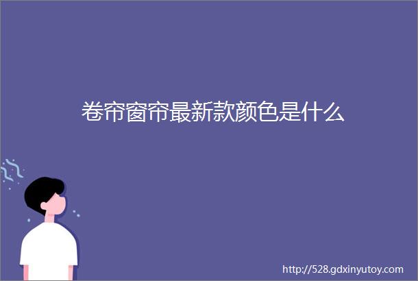 卷帘窗帘最新款颜色是什么